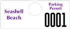Plastic ToughTags™ Parking Permits, Horizontal
