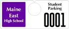 Plastic ToughTags™ Parking Permits, Horizontal