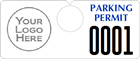 Plastic ToughTags™ Parking Permit Horizontal Template