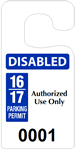 Plastic ToughTags™ Parking Permits, Jumbo