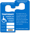 ToughTag™ Jumbo Rearview Mirror Hang Tag, Blue