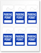 Sheet of Plastic Hang Tag, Six Permits/Sheet