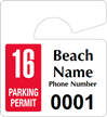 Plastic ToughTags™ Parking Permits, Mini