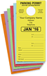 Monthly Parking Permit Hang Cardstock Tag
