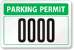 Reflective Parking Permit Inside of Car Window