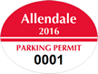 Oval Windshield Parking Decals