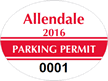 Oval Windshield Parking Decals