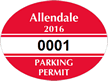 Oval Windshield Parking Decals