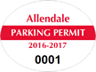 Oval Windshield Parking Decals