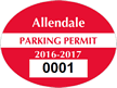 Oval Windshield Parking Decals