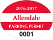 Oval Windshield Parking Decals
