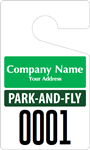 Plastic ToughTags™ for Park-and-Fly Parking Permits