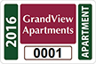 Apartment Window Decal 2 in. x 3 in.