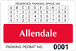 Parking Labels - Design LT14