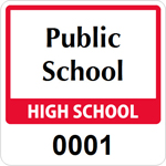 High School Window Decal 2 in. x 2 in.