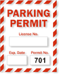 Parking Permit Static Cling Vinyl Decals