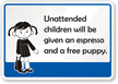 Funny Children Safety Sign