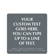 9 in. x 9 in. Custom Braille Sign