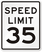 35 Speed Limit Sign