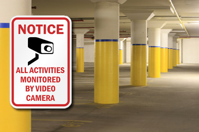 Parking Lot Security Signs 