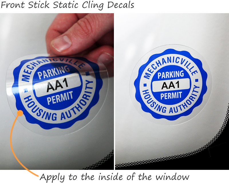 Static Cling Parking Decals