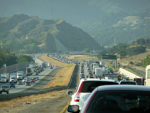 Los Angeles traffic jam