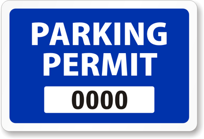 Sequentially numbered parking permit
