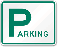 Aluminum parking sign