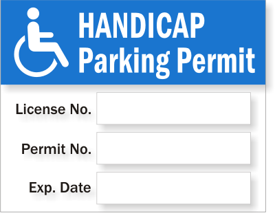 Handicap parking permit