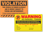 Parking Violation Stickers & Tags