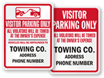 Mini Numbered Visitor Parking Permit Hang Tag, SKU: PP-2004-BL-SEQ