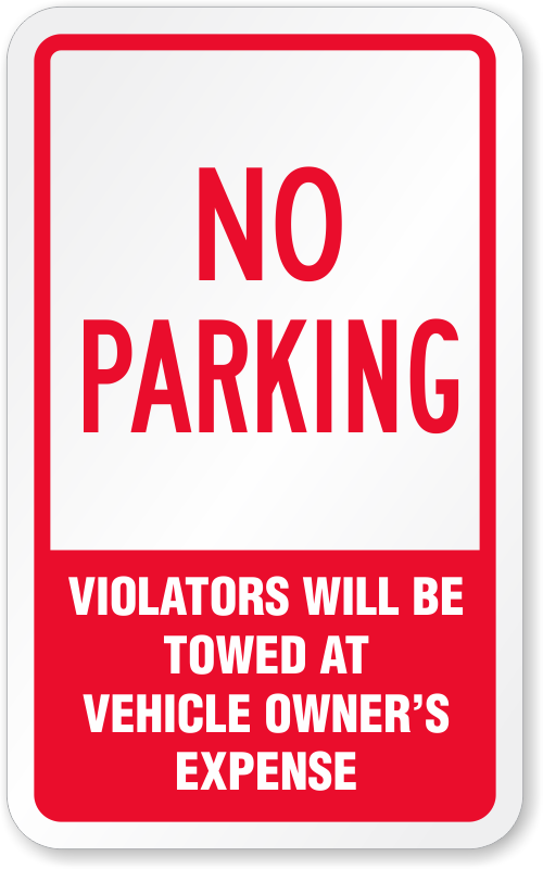 12X8 Permit Parking Only Violators Will be towed away at vehicle owner's expense 