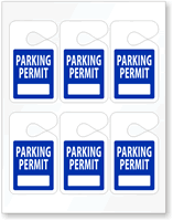 Sheet of Plastic Hang Tag, Six Permits/Sheet