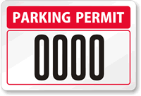 Reflective Parking Permit Inside of Car Window