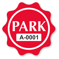Park Wavy Circle Shaped Sticker