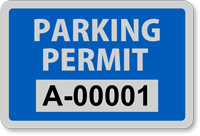 Parking Permit for Outside of Car Window